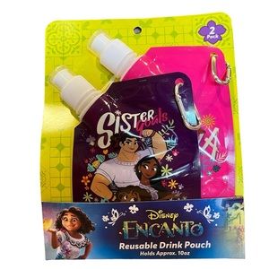 Reusable Drink Pouch/ Flask, Disney's Encanto 2pk, New